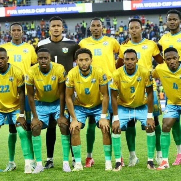 Équipe nationale du Rwanda avant un match