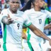 Équipe nationale du Nigeria lors d’une rencontre internationale.