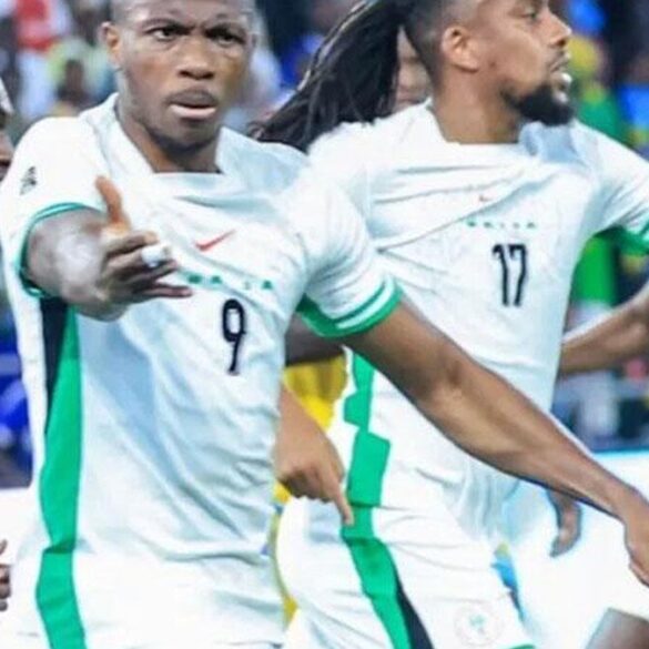 Équipe nationale du Nigeria lors d’une rencontre internationale.