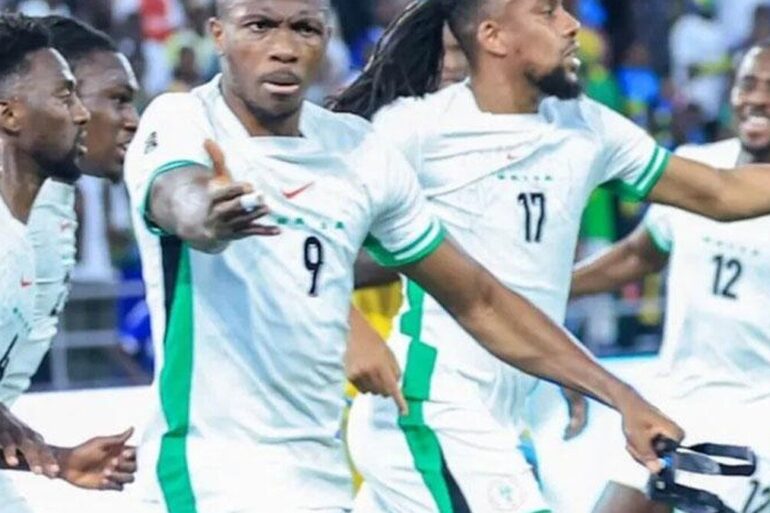 Équipe nationale du Nigeria lors d’une rencontre internationale.