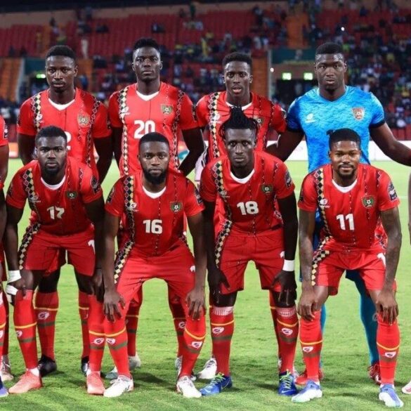Équipe de Guinée-Bissau avant un match