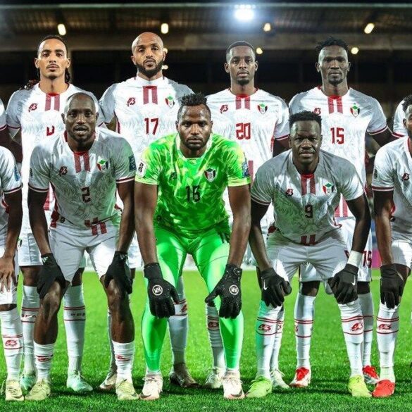Équipe nationale du Soudan en photo de groupe.