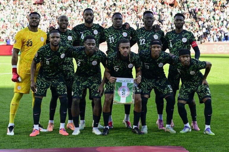 Sélection du Nigeria avant une rencontre internationale