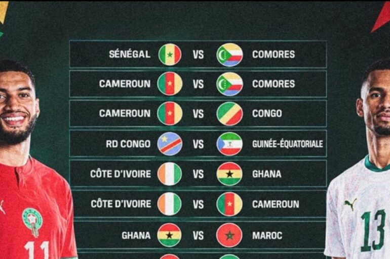 Visuel présentant plusieurs affiches de sélections africaines pendant la trêve internationale