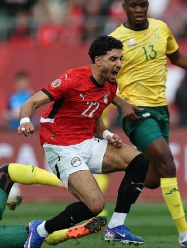 Joueurs d’Afrique du Sud lors d’un match international