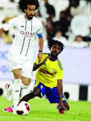 Yacine Brahimi en action avec Al-Gharafa