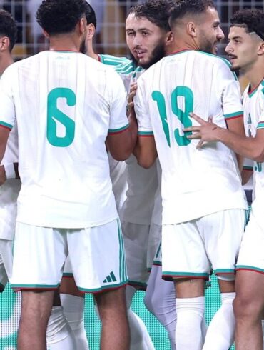 Les joueurs de l'Algérie pendant les qualifications de la CAN 2027