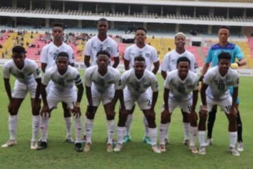 Équipe U23 de Namibie au stade avant un match contre l’Angola