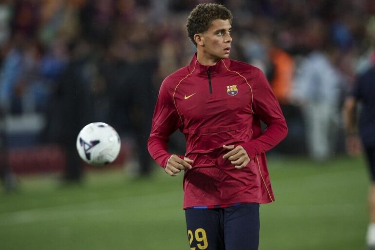 Hamza Abdelkarim à l’entraînement avec le FC Barcelone