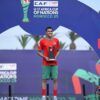 Un jeune international marocain lors d'une compétition de jeunes de la CAF