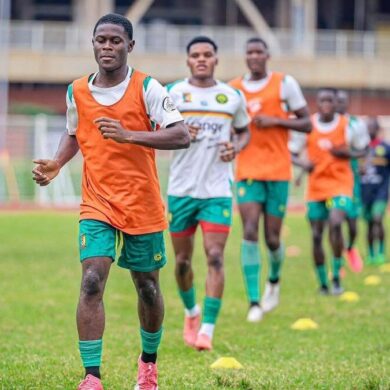 Les Lionceaux U20 du Cameroun à l’entraînement
