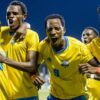 Rwanda U23 célébrant un but contre le Soudan U23