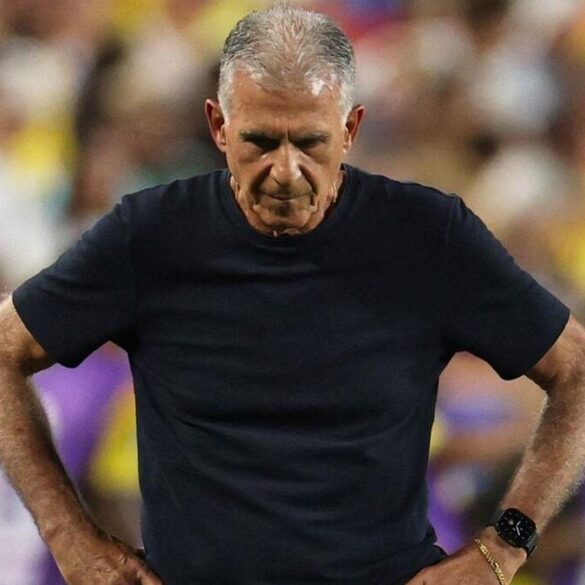 Carlos Queiroz au bord du terrain pendant une rencontre du Ghana