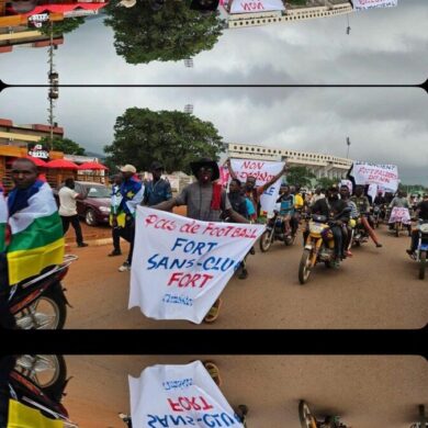 Manifestation à Bangui autour de la gestion des Fauves de Centrafrique