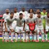 Joueurs de la sélection du Maroc réunis avant un match