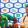 Hervé Renard et Ibrahim Sangaré en conférence de presse avant Côte d’Ivoire–Cameroun