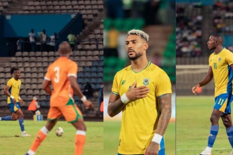 Denis Bouanga, Rody Junior Effaghe et des joueurs du Gabon