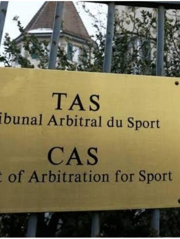 Plaque du Tribunal arbitral du sport à Lausanne