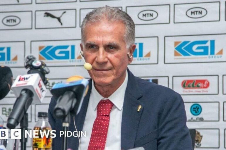 Carlos Queiroz en conférence de presse avec le Ghana