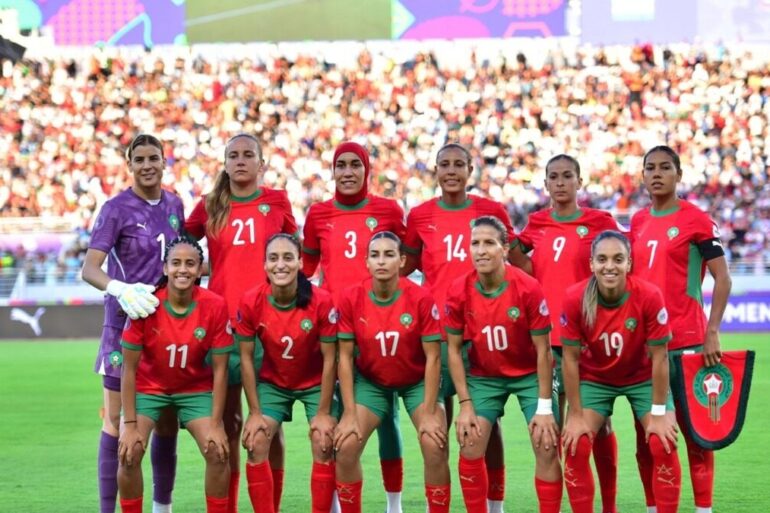 Les Lionnes de l’Atlas lors d’un rassemblement de la sélection marocaine féminine