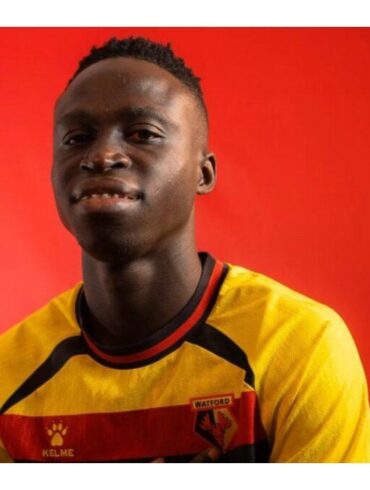 Krépin Diatta lors de sa présentation à Watford