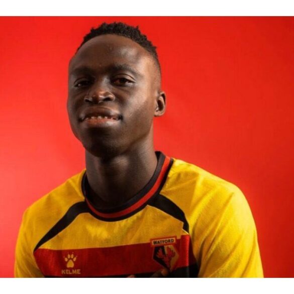 Krépin Diatta lors de sa présentation à Watford