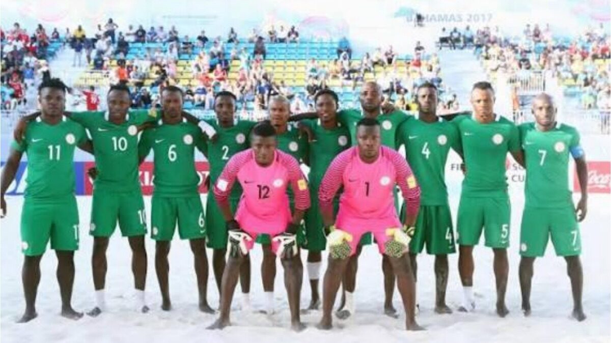Super Sand Eagles du Nigeria en préparation de Beach Soccer