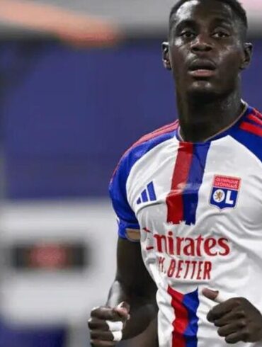 Moussa Niakhaté sous le maillot de l’Olympique Lyonnais
