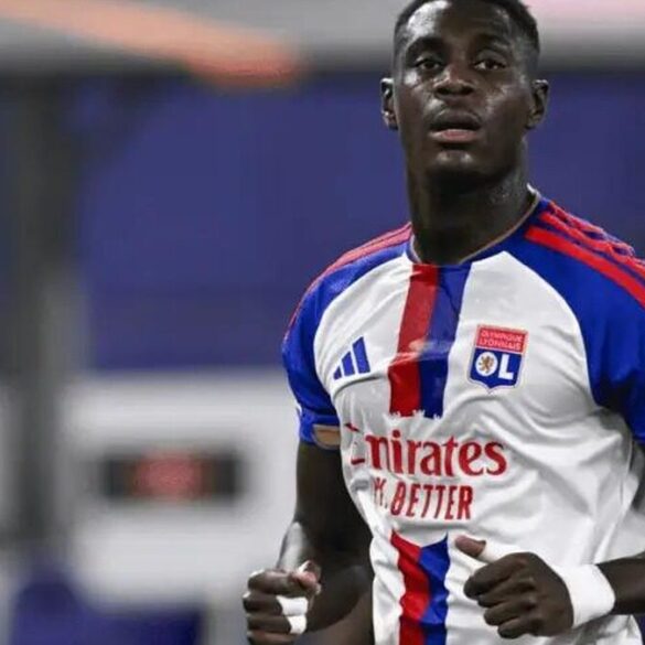 Moussa Niakhaté sous le maillot de l’Olympique Lyonnais