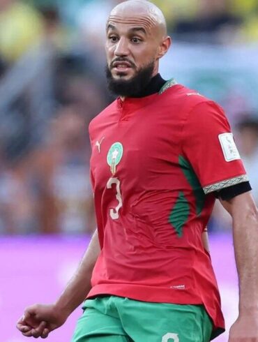 Noussair Mazraoui avec les Lions de l’Atlas du Maroc