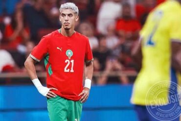 Yassir Zabiri, international marocain, sur le terrain avec les couleurs nationales