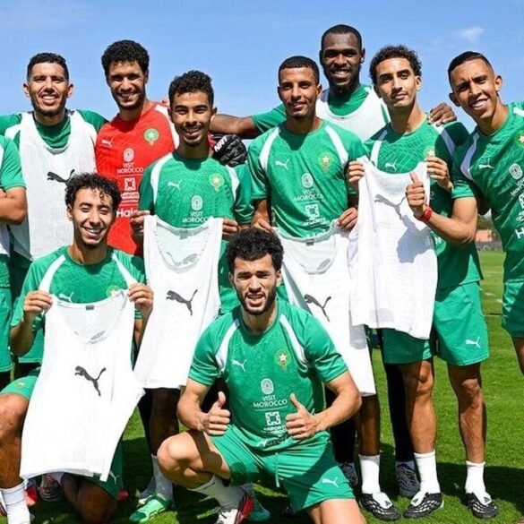 Les Lions de l’Atlas à l’entraînement avant le match amical contre le Mali
