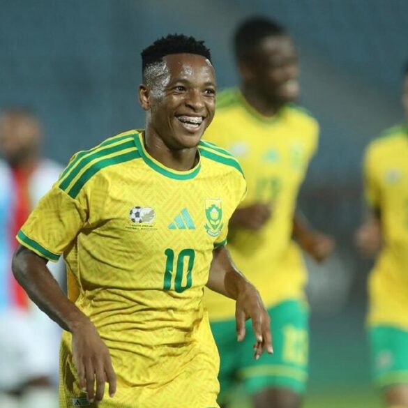 Relebohile Mofokeng avec le maillot de l’Afrique du Sud