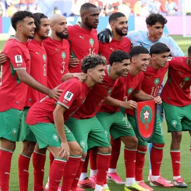 La sélection du Maroc avant un match de la Coupe du monde 2026