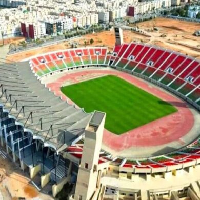 Vue aérienne du Grand Stade de Fès au Maroc