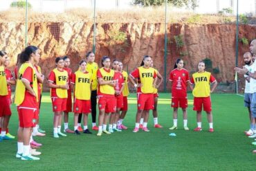 Les Lioncelles marocaines en séance de préparation avant le Mondial U17