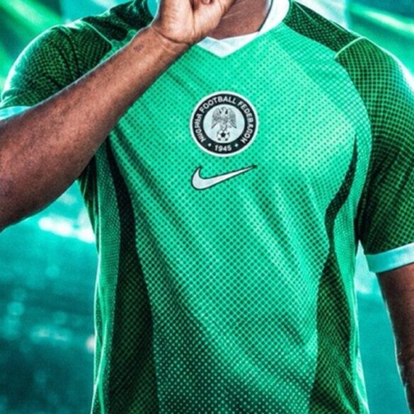 Joueur de la sélection nigériane, sans identification individuelle