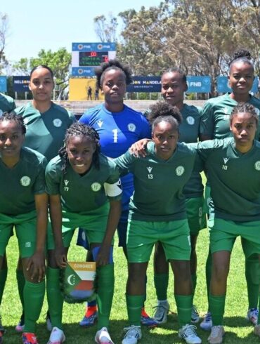 L’équipe nationale féminine des Comores lors de la COSAFA Women’s Cup 2024