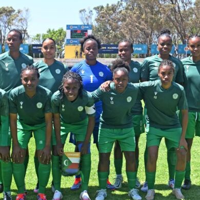 L’équipe nationale féminine des Comores lors de la COSAFA Women’s Cup 2024