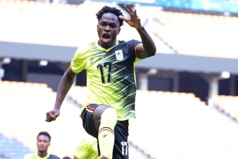 James Bogere avec l’Ouganda lors du match amical contre la RDC à Johannesburg