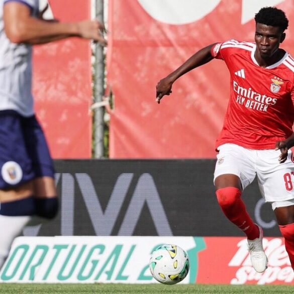 Peter Edokpolor sous le maillot du Benfica lors d’une photo d’archive du club