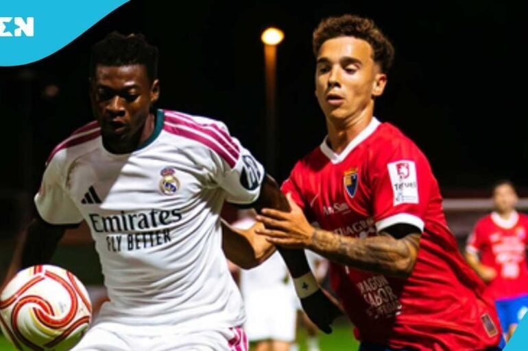 Oscar Naasei en action avec le Real Madrid Castilla