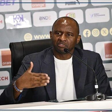 Patrick Vieira s’exprime devant les médias