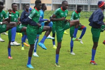 Joueurs du Soudan du Sud U23 à l’entraînement