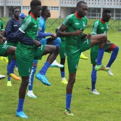 Joueurs du Soudan du Sud U23 à l’entraînement